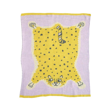 Momonga 溫柔針織毛毯 (小豹) │Momonga Knit Blanket (Leopard)