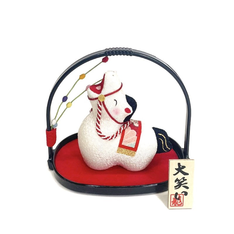 日本製 大笑迎福馬年擺設│Made in Japan – Laughing White Horse Ornament