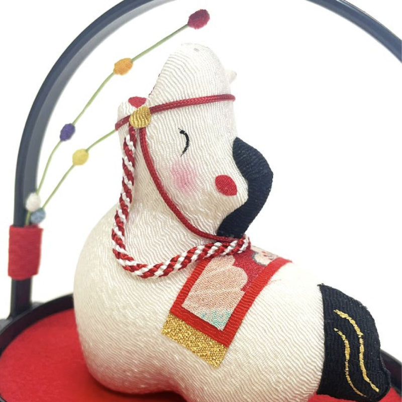 日本製 大笑迎福馬年擺設│Made in Japan – Laughing White Horse Ornament