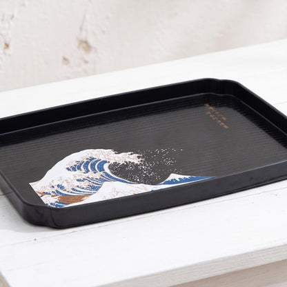 紀州漆器 葛飾北齋浪裏富士托盤│Kishu Lacquerware Hokusai Wave Café Tray