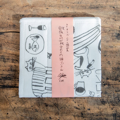 倉敷意匠 小貓七層蚊帳抹布│Kurashiki Isho Cat 7-Layer Kaya Kitchen Cloth