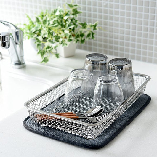 日本燕三条 薄型不銹鋼瀝水籃│Tsubame-Sanjo Slim Stainless Steel Draining Basket