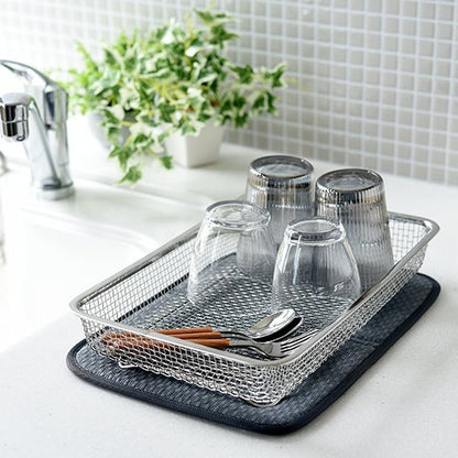 日本燕三条 薄型不銹鋼瀝水籃│Tsubame-Sanjo Slim Stainless Steel Draining Basket