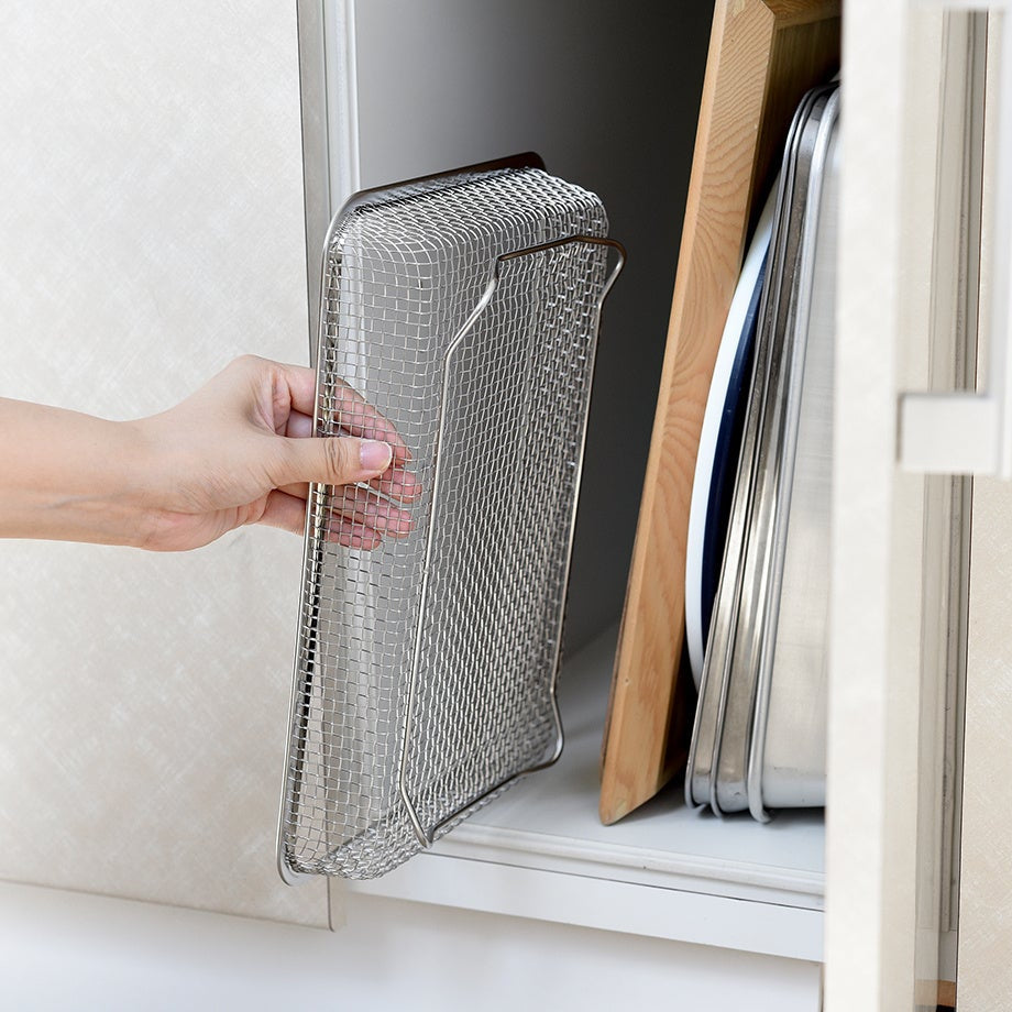 日本燕三条 薄型不銹鋼瀝水籃│Tsubame-Sanjo Slim Stainless Steel Draining Basket