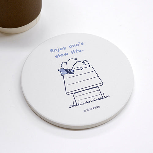 Snoopy Water Absorption Coaster - Slow Life│史諾比吸水杯墊 - 慢活