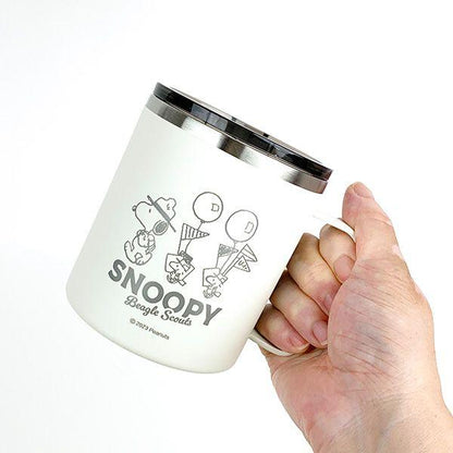 Snoopy 「Beagle Scouts」Thermal Mug - Ivory│史諾比日本製保溫杯 - 米白色