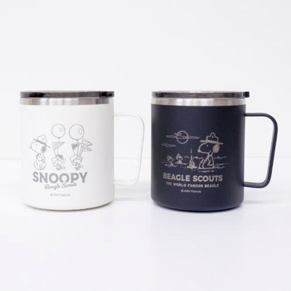 Snoopy 「Beagle Scouts」Thermal Mug - Black│史諾比日本製保溫杯 - 黑色