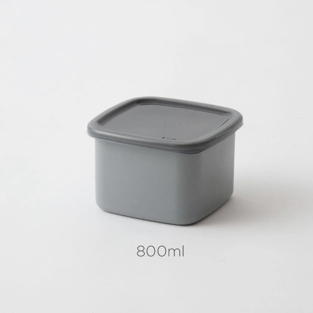 Noda Horo +Gray Square Food Storage Box │野田琺瑯+Gray方形食物貯存盒