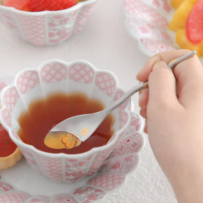 日本製梅花甜點叉子匙羹套裝