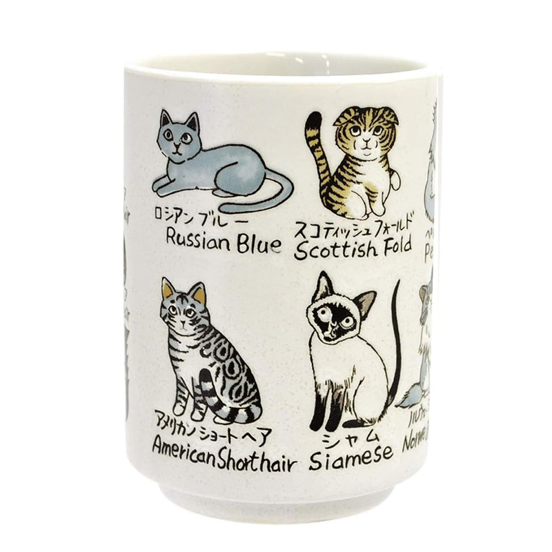 貓兒圖鑑日式茶杯*Cat Encyclopedia Teacup