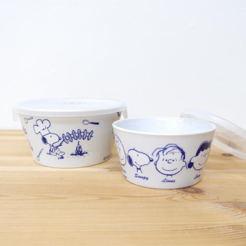 史諾比日本製瓷器保鮮碗組合│Snoopy Pottery Storage Bowl Set
