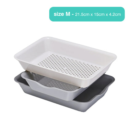 日本抗菌料理盤+筲箕套裝(2種尺寸)*Antibacterial Cooking Tray & Colander Set (2-size)