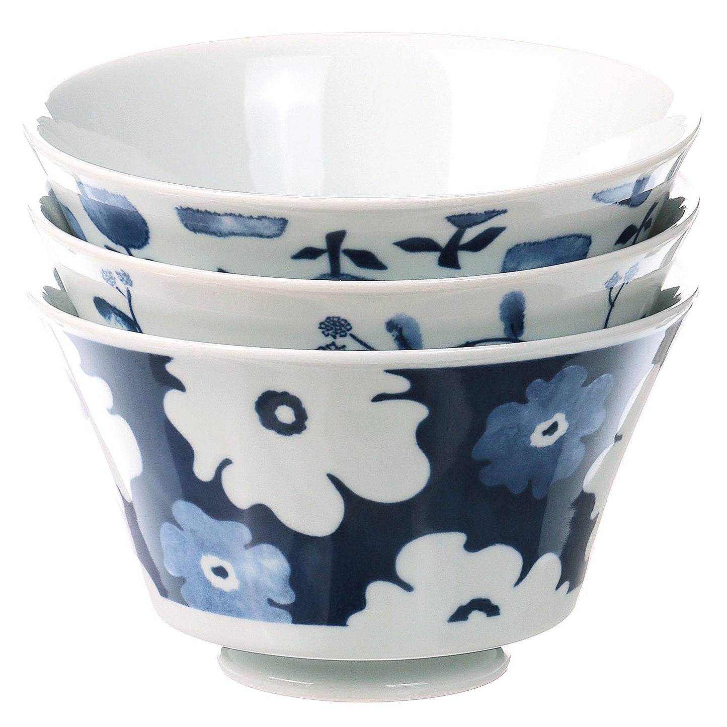 藍花波佐見燒丼飯碗套裝│Blue Flori Hasami Yaki Don Bowl Set