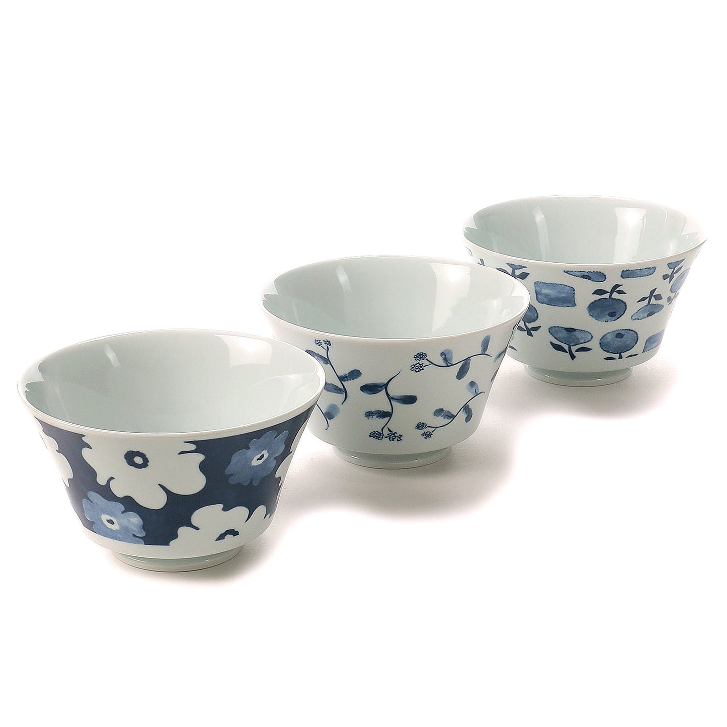 藍花波佐見燒丼飯碗套裝│Blue Flori Hasami Yaki Don Bowl Set
