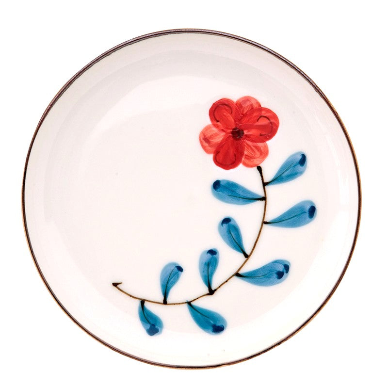 波佐見燒手繪罌粟花餐碟│Hasami Ware Hand-Painted Poppy Plate