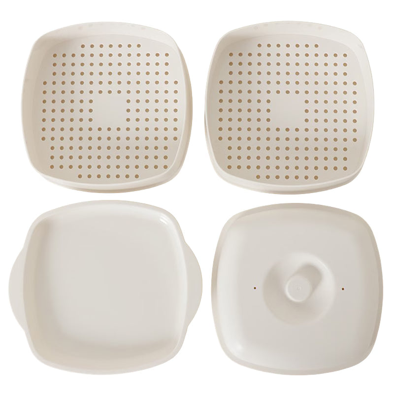 日本製雙層微波蒸籠料理盒 │Japanese Double-Layer Microwave Steamer