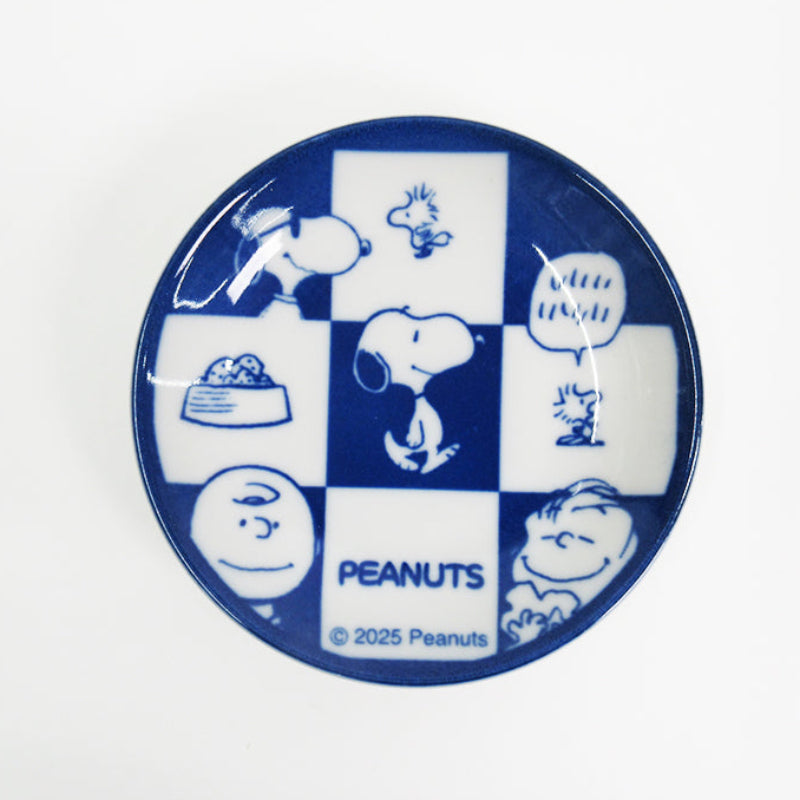 PEANUTS 美濃燒小碟 - 市松│PEANUTS Minoware Small Plate - Ichimatsu