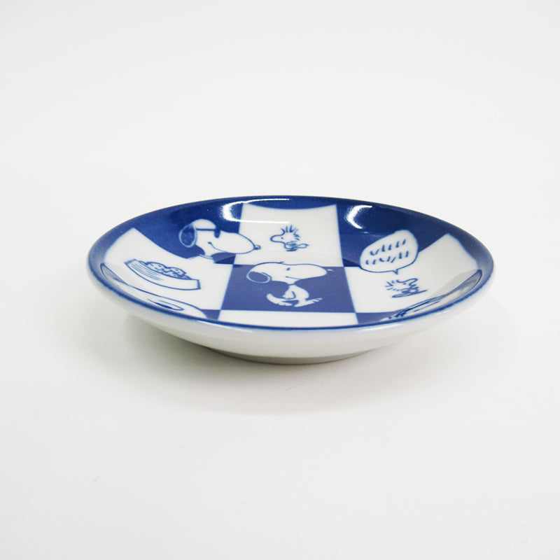 PEANUTS 美濃燒小碟 - 市松│PEANUTS Minoware Small Plate - Ichimatsu