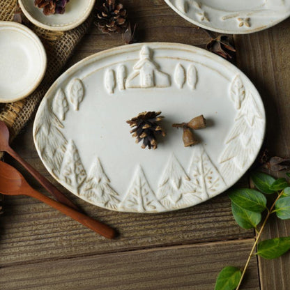 童話森林手工浮雕餐碟│Handcrafted Fairy Tale Relief Dinner Plate