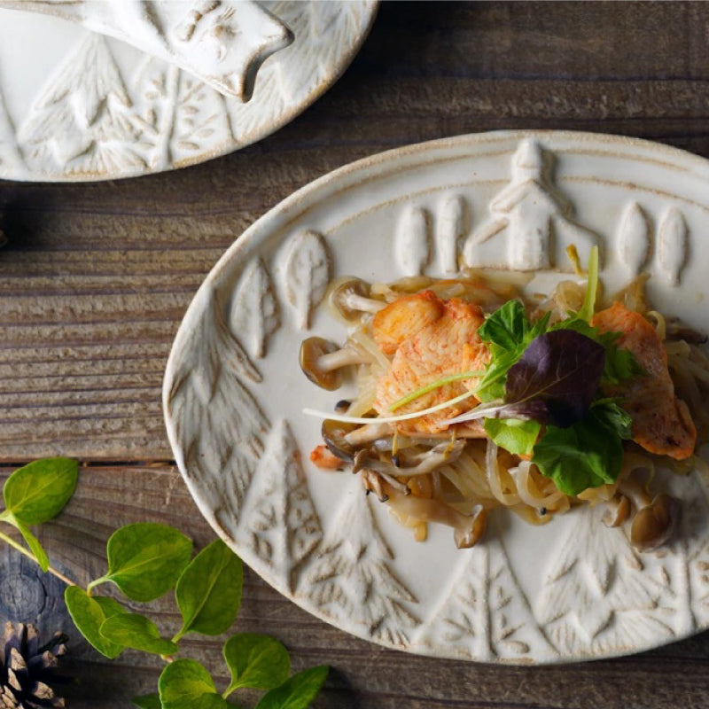 童話森林手工浮雕餐碟│Handcrafted Fairy Tale Relief Dinner Plate