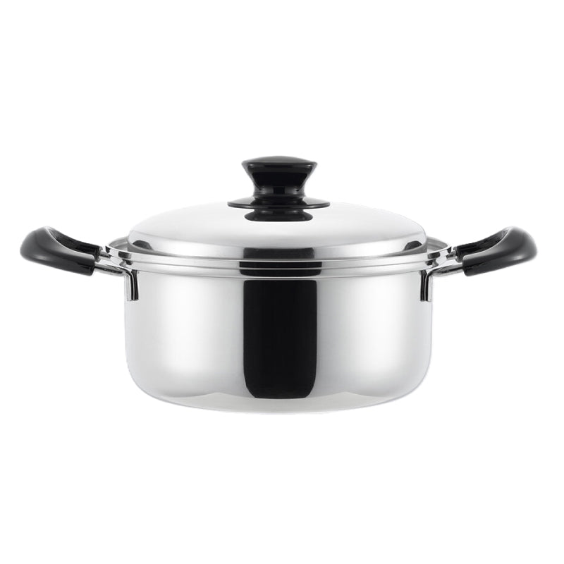 日本製三層鋼不鏽鋼雙耳鍋 │Japanese 3-Ply Stainless Steel Casserole Pot