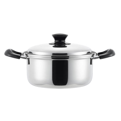 日本製三層鋼不鏽鋼雙耳鍋 │Japanese 3-Ply Stainless Steel Casserole Pot