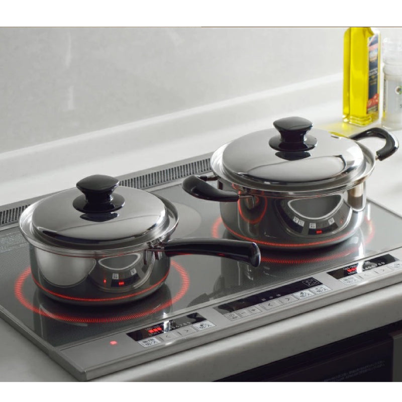 日本製三層鋼不鏽鋼雙耳鍋 │Japanese 3-Ply Stainless Steel Casserole Pot