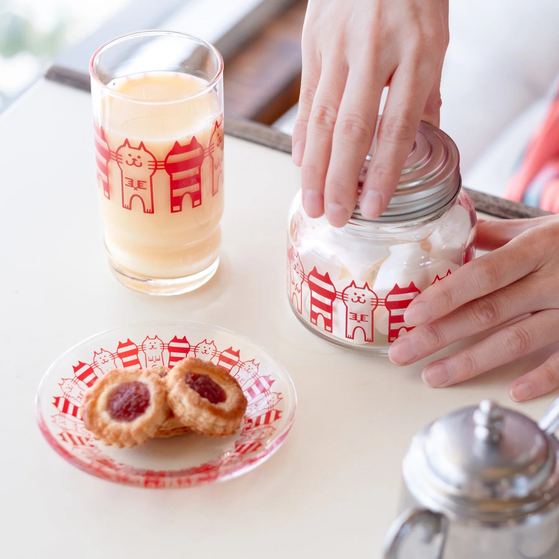 ADERIA昭和風貓咪玻璃杯│ADERIA Showa-Style Cat Glass Tumbler