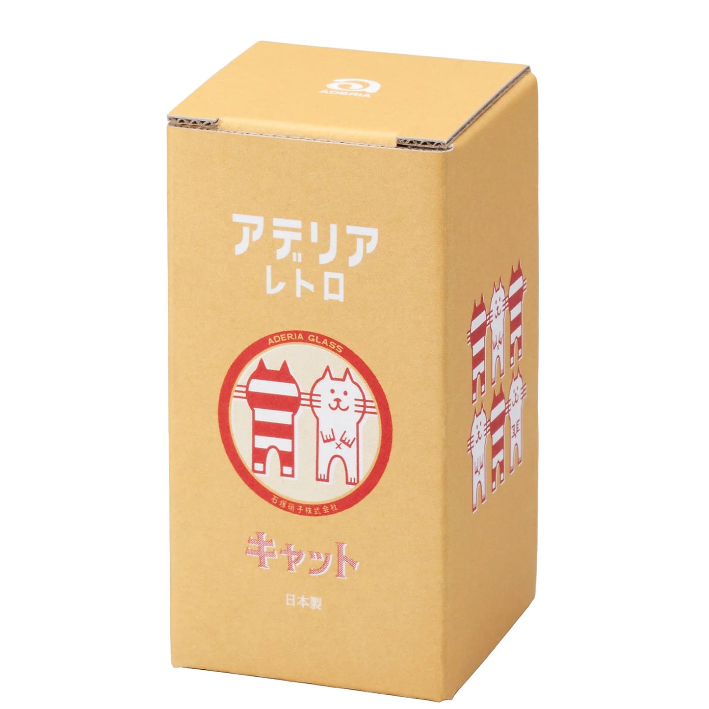 ADERIA昭和風貓咪玻璃杯│ADERIA Showa-Style Cat Glass Tumbler