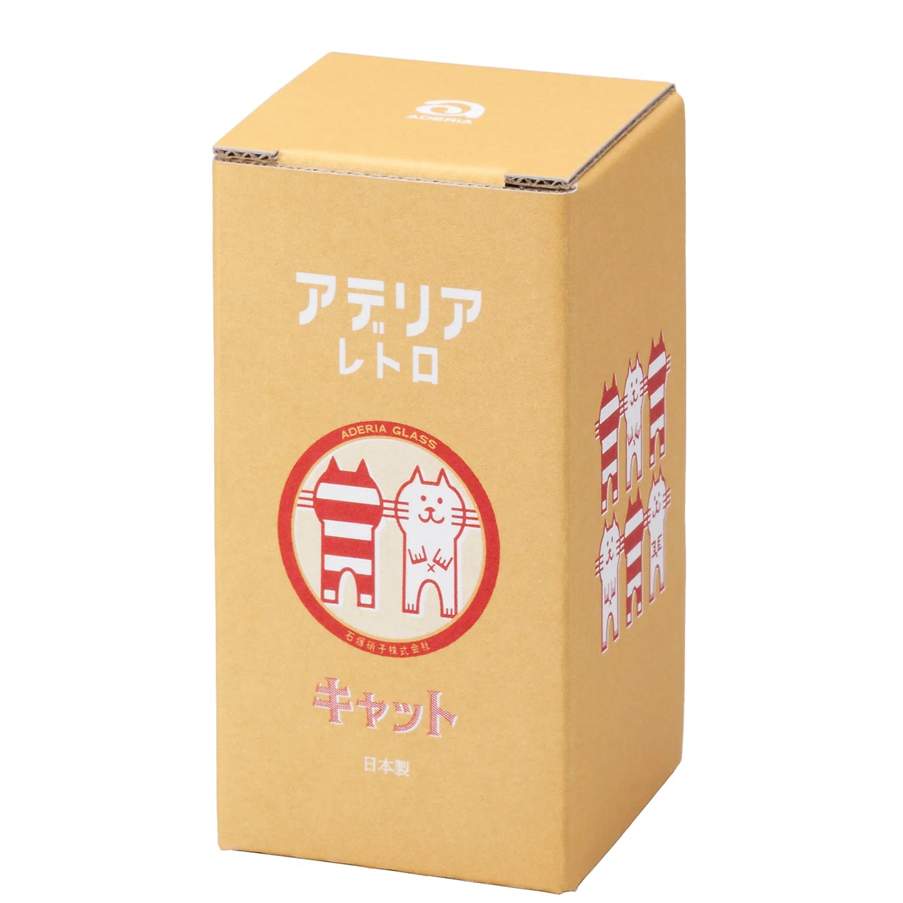 ADERIA昭和風貓咪玻璃杯│ADERIA Showa-Style Cat Glass Tumbler
