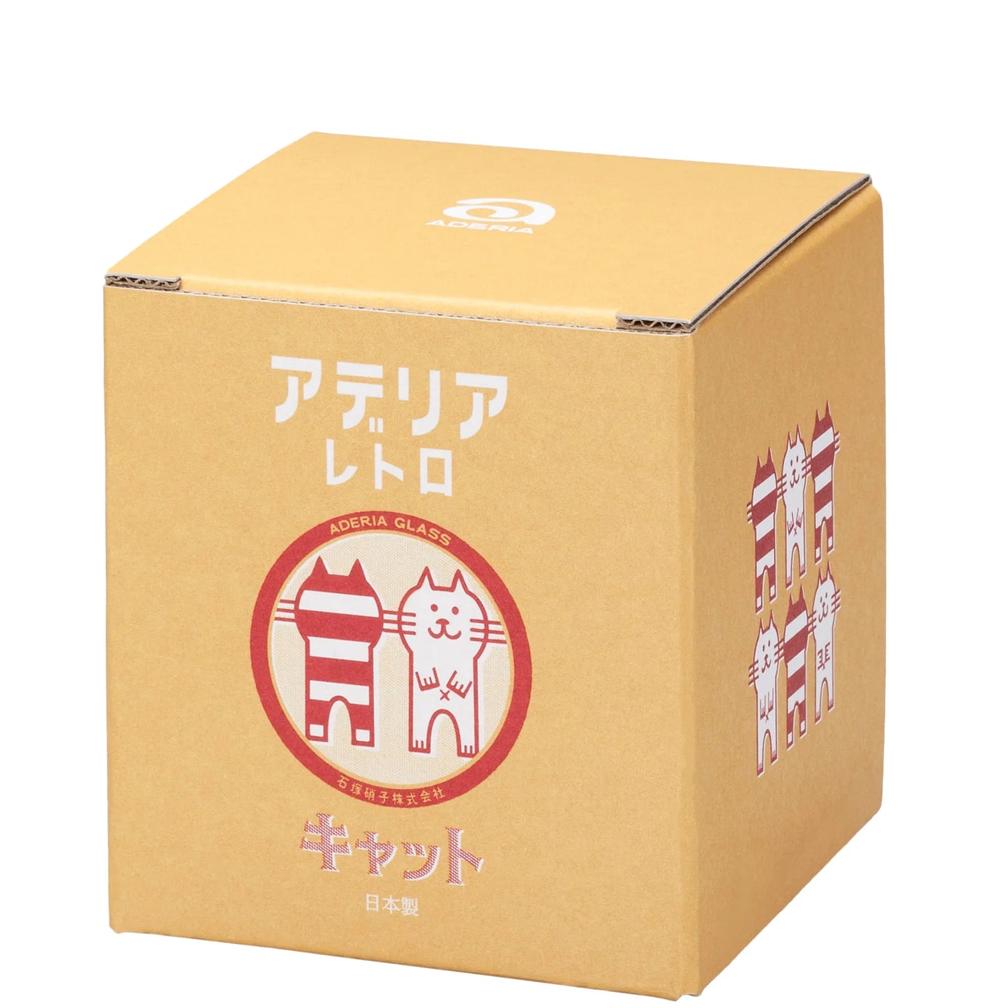 ADERIA昭和風貓咪玻璃收納罐│ADERIA Showa-Style Cat Glass Canister