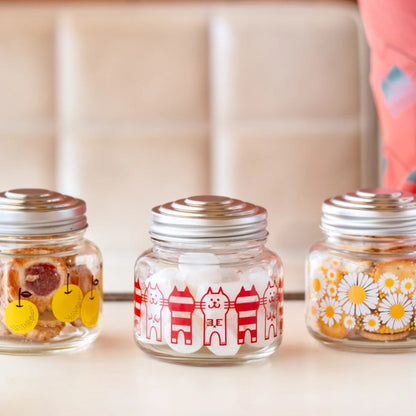ADERIA昭和風貓咪玻璃收納罐│ADERIA Showa-Style Cat Glass Canister