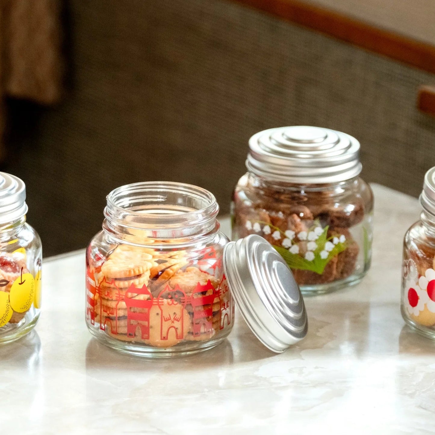 ADERIA昭和風貓咪玻璃收納罐│ADERIA Showa-Style Cat Glass Canister