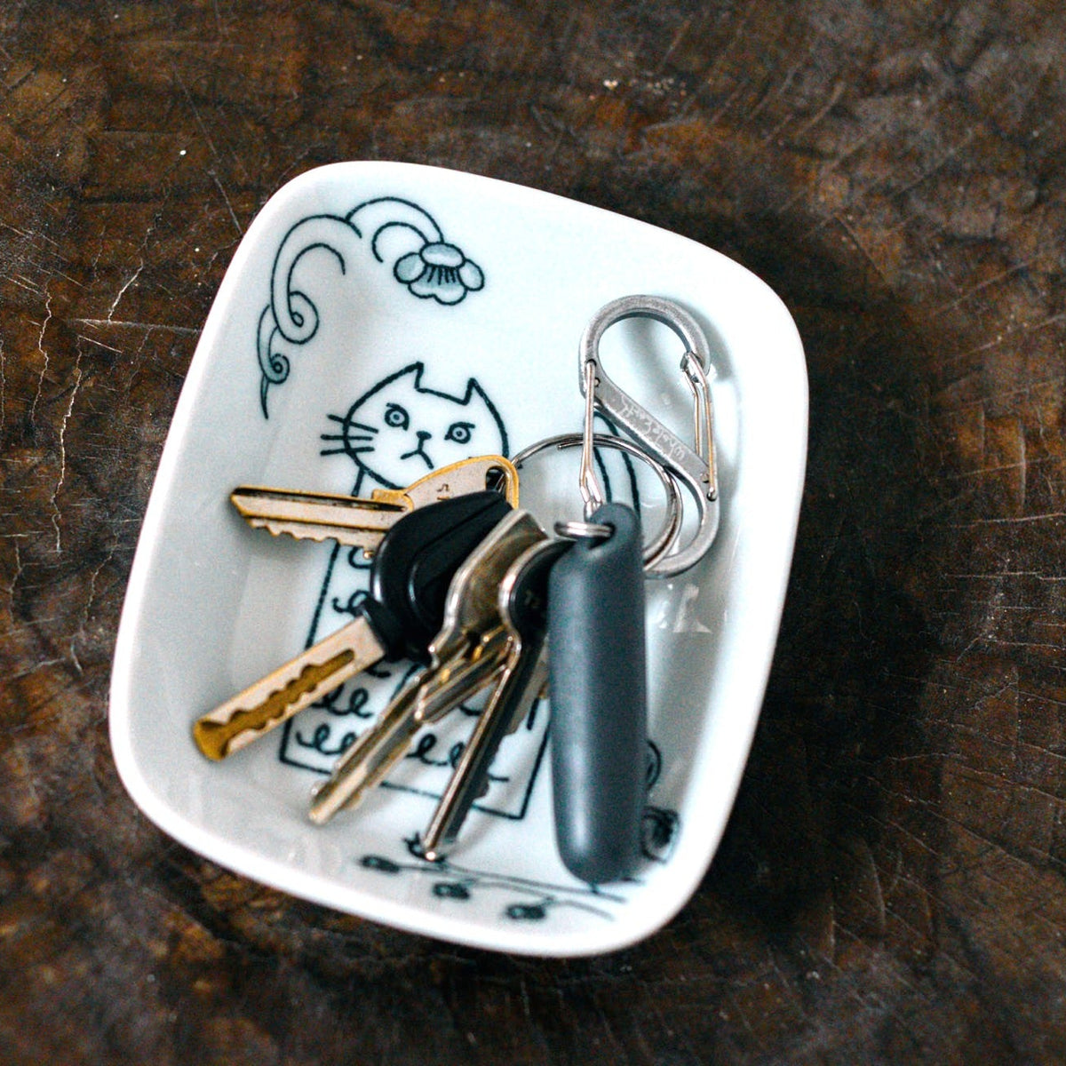波佐見燒小貓瓷器方碟│Hasami Ware Cat Porcelain Square Dish