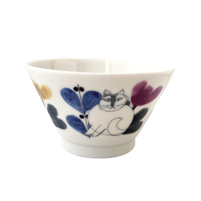 Lisa Larson 花卉小貓飯碗│Lisa Larson Floral Cat Rice Bowl