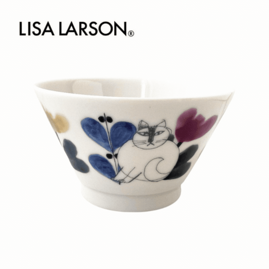 Lisa Larson 花卉小貓飯碗│Lisa Larson Floral Cat Rice Bowl