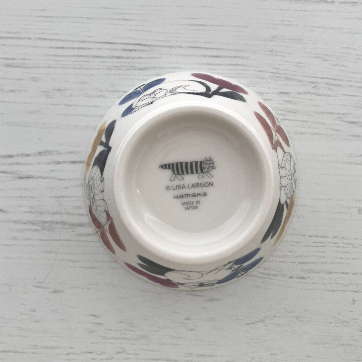 Lisa Larson 花卉小貓飯碗│Lisa Larson Floral Cat Rice Bowl