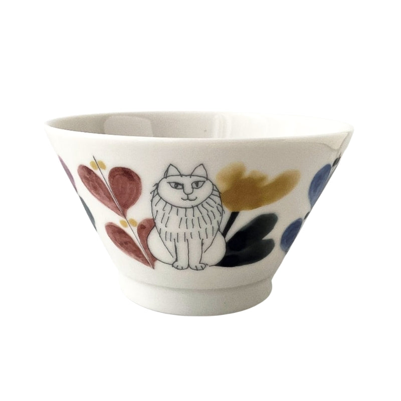 Lisa Larson 花卉小貓飯碗│Lisa Larson Floral Cat Rice Bowl