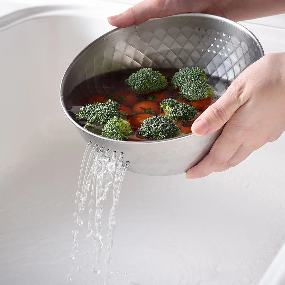 燕三条製 不鏽鋼米研磨盆│Tsubame-Sanjo Stainless Steel Rice Washing Bowl 