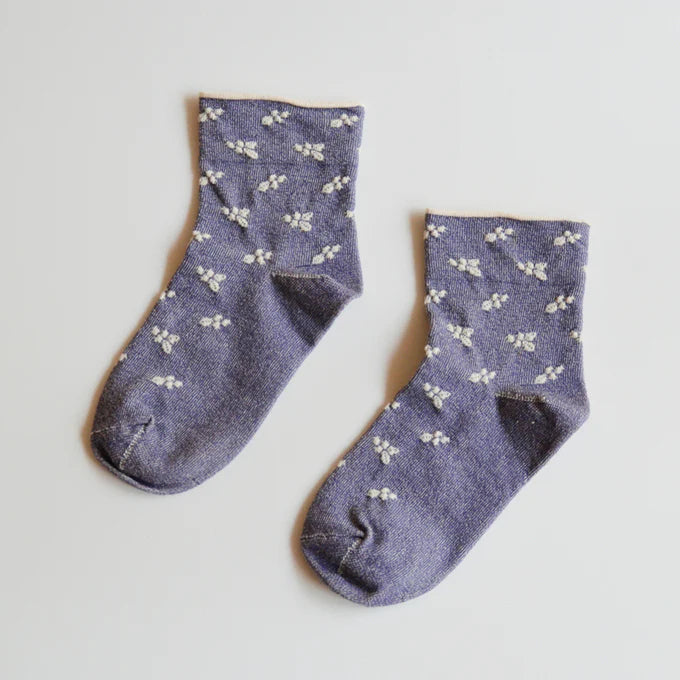 天衣無縫 有機棉柔短襪 (紫色)│Tenimuhou Organic Cotton Gentle Ankle (Purple)