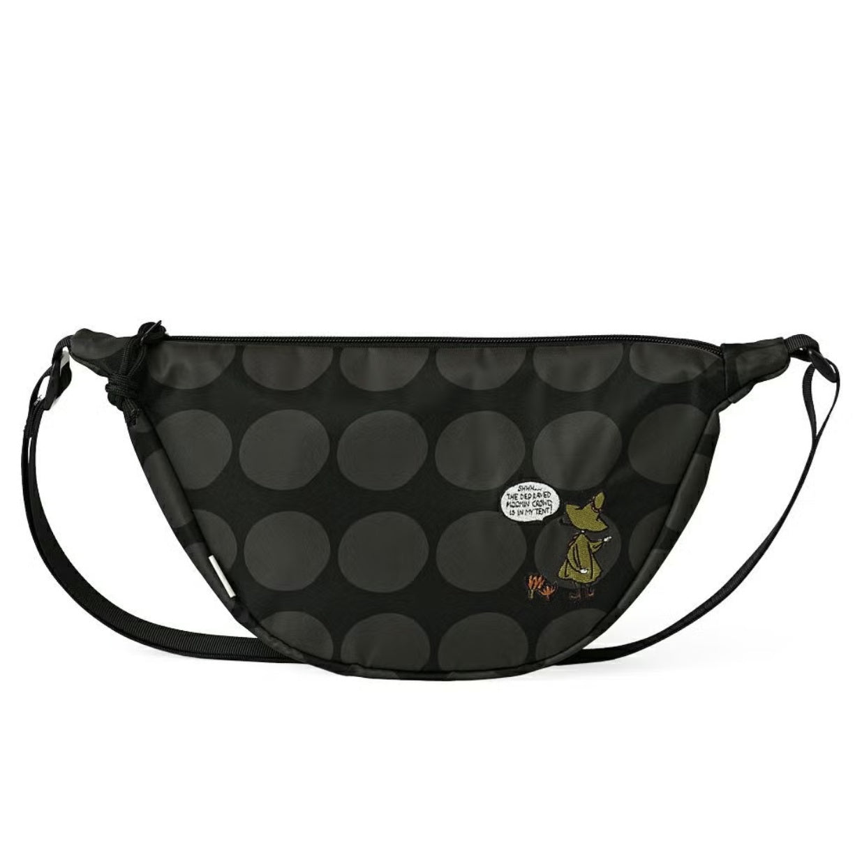 史力奇刺繡半月形斜揹袋 │Snufkin Embroidered Half Moon Crossbody Bag 