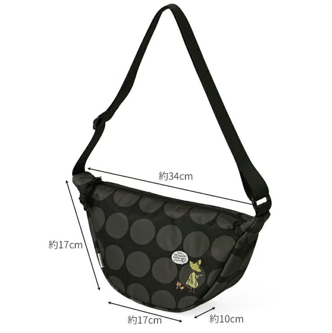 史力奇刺繡半月形斜揹袋 │Snufkin Embroidered Half Moon Crossbody Bag 