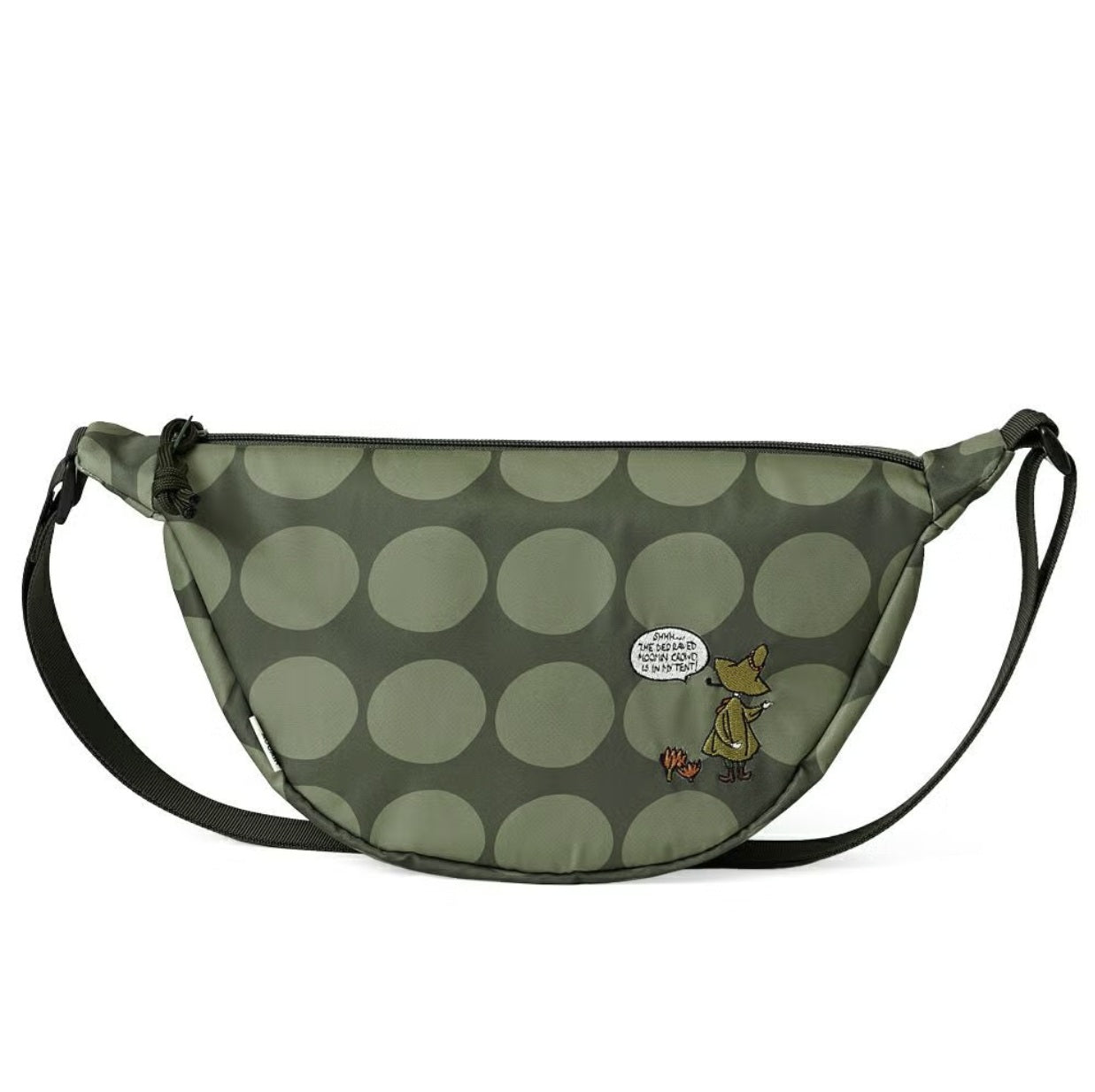 史力奇刺繡半月形斜揹袋 │Snufkin Embroidered Half Moon Crossbody Bag 