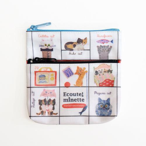 Ecoute! Minette Double-layer Pouch│Ecoute! Minette 小貓雙層小包 