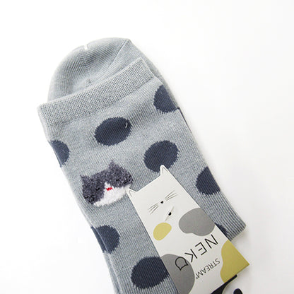 Stream Cats & Dots Socks (2 pairs) │Stream貓與波點襪子 (2對)