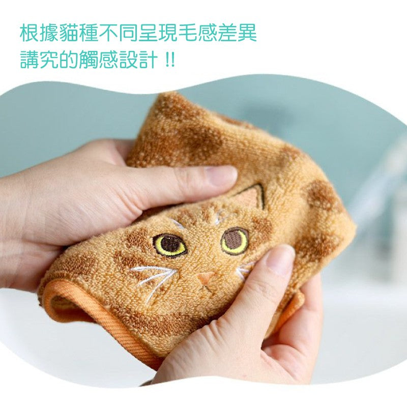 今治貓咪毛感手巾小禮盒 │Imabari Furry Cat Towel Gift Set 