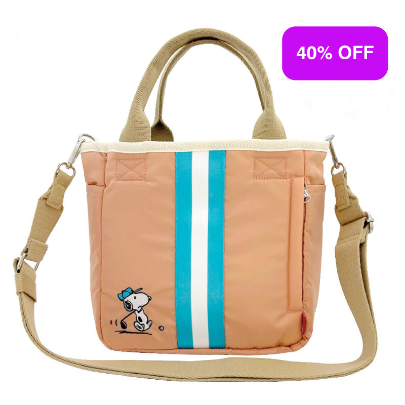 ROOTOTE 史諾比方形斜揹袋 - 珊瑚紅