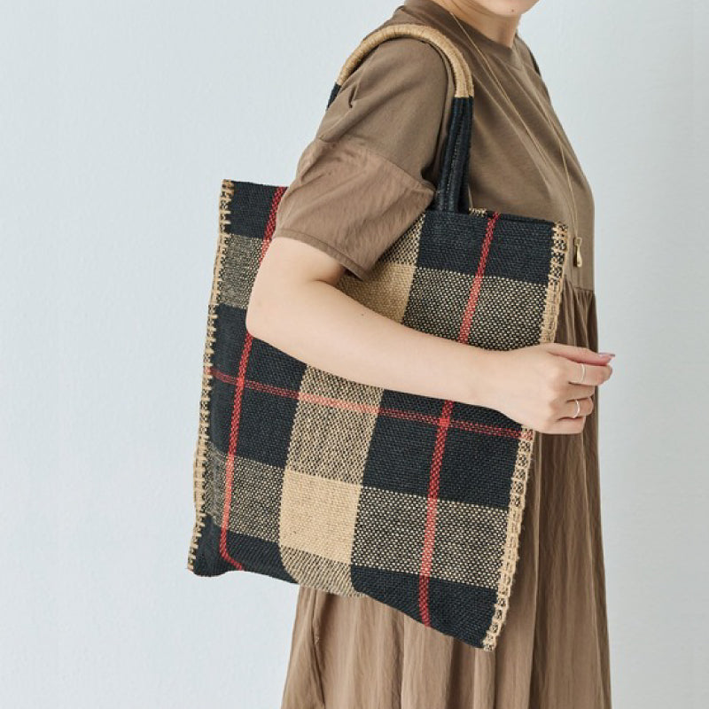 TARANGO 手工編織手袋 - 格紋│TARANGO Handcraft Handbag - Check