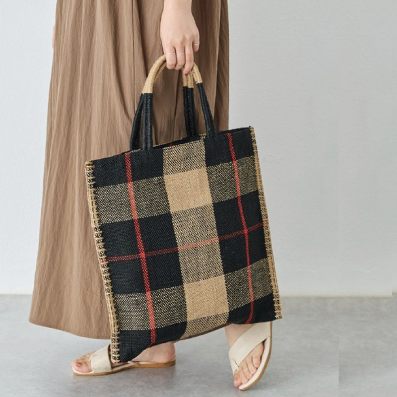 TARANGO 手工編織手袋 - 格紋│TARANGO Handcraft Handbag - Check