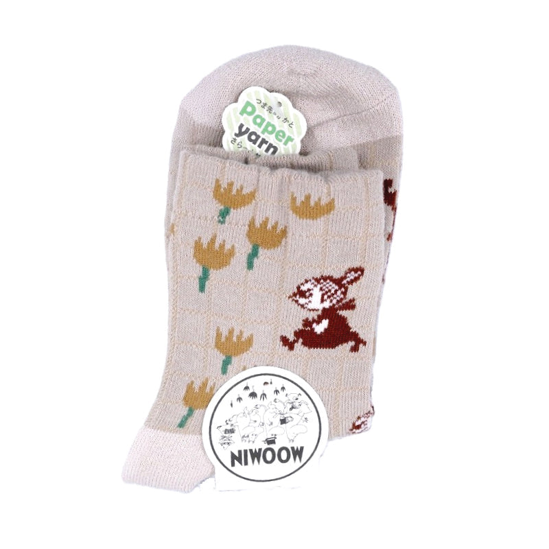 阿美米色短襪│Little My Beige Paper Yarn Socks
